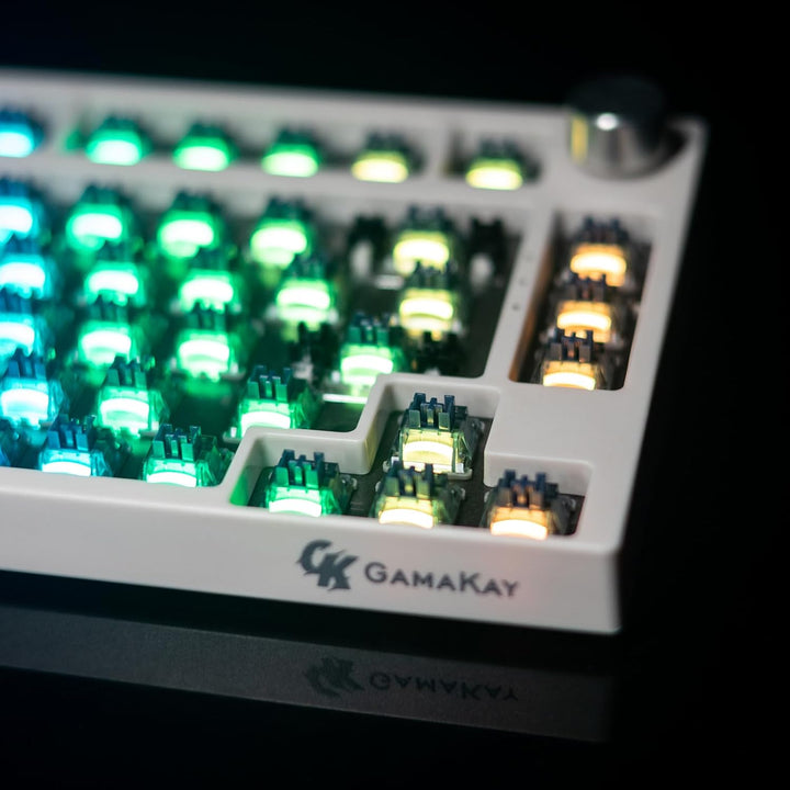 GK GAMAKAY Tactile Silent-Schalter mit LED Diffuser für Mechanischer Tastatur, 3 Pin Pre-lubed Switc