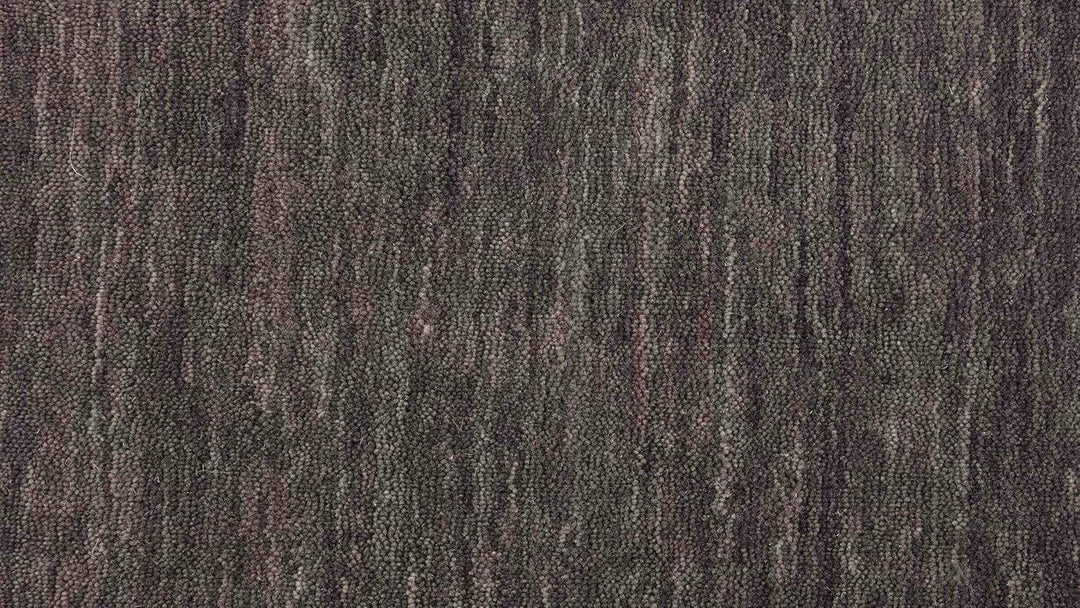 RUG PRINCE Wollteppich Gabbeh Uni 80x200 Handgewebt Läufer Schwarz Einfarbig Handarbeit Schwarz 80x2