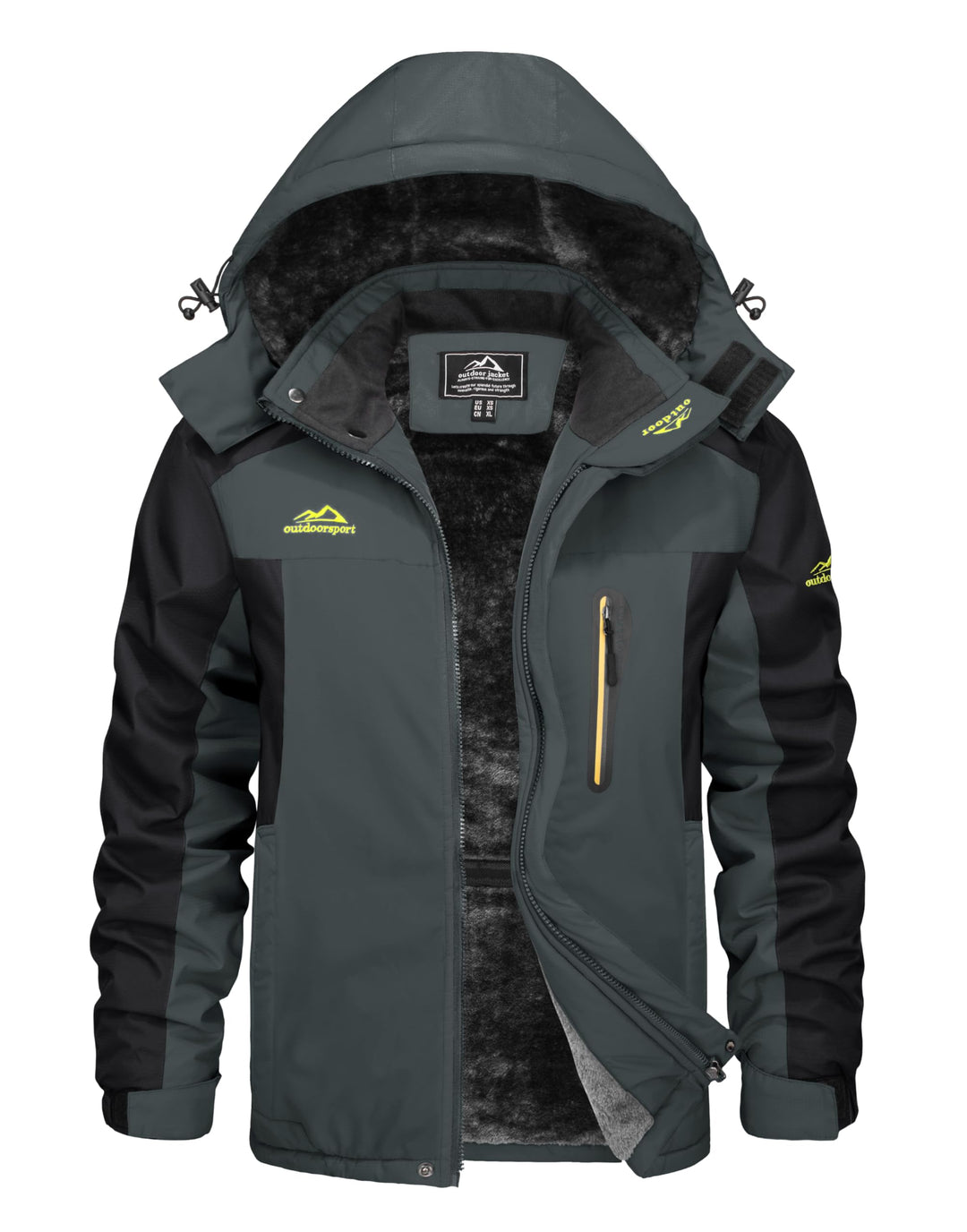 KEFITEVD Winterjacke Herren Wasserdicht Warm Gefüttert Skijacke Winter Outdoorjacke Winddicht Atmung