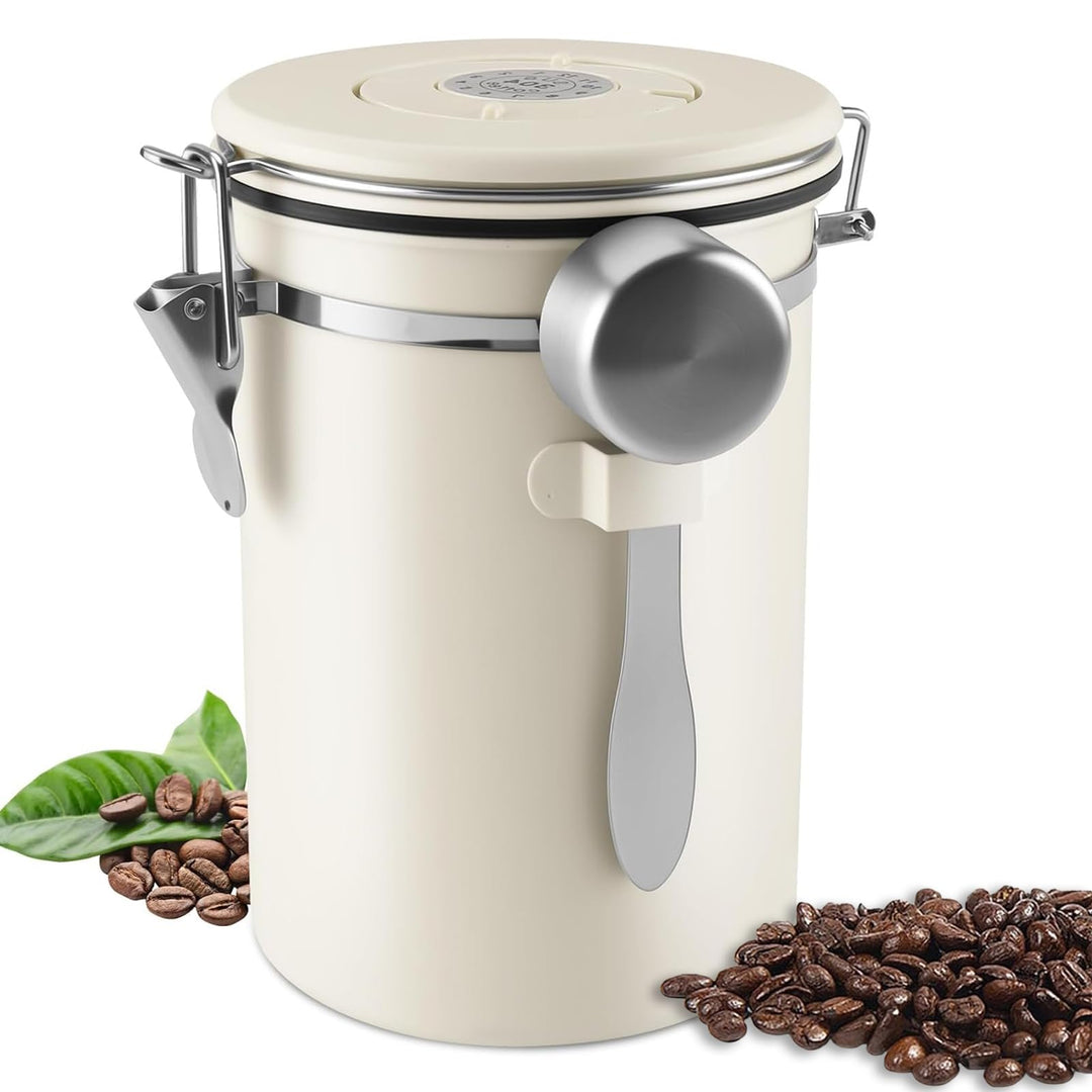 Kaffeedose Luftdicht aus Edelstahl, 1,8L Kaffeedose Luftdicht, Kaffeebohnen Behälter,Kaffee Dose,Mit