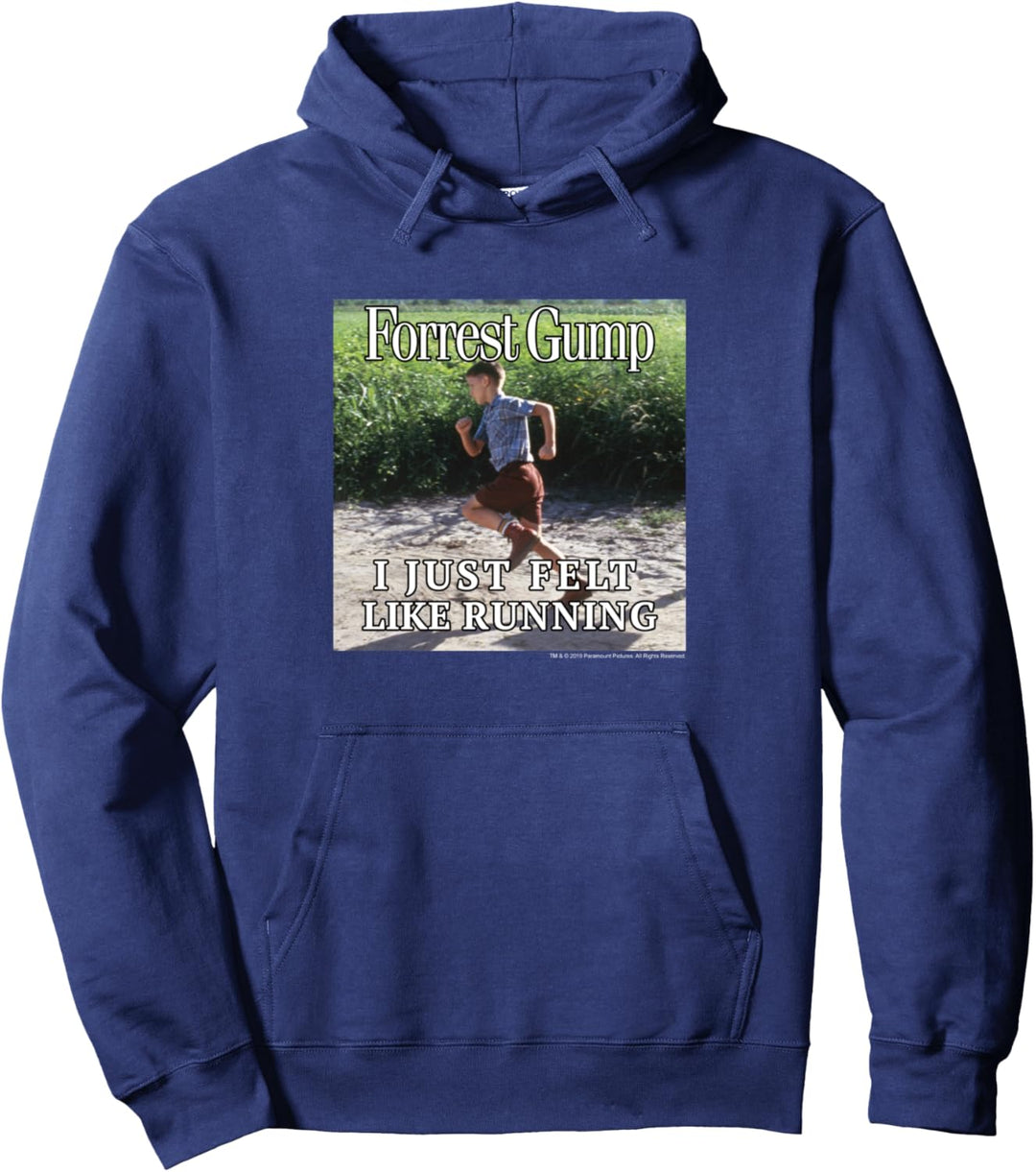 Forrest Gump Just Felt Like Running Photo Panel Pullover Hoodie