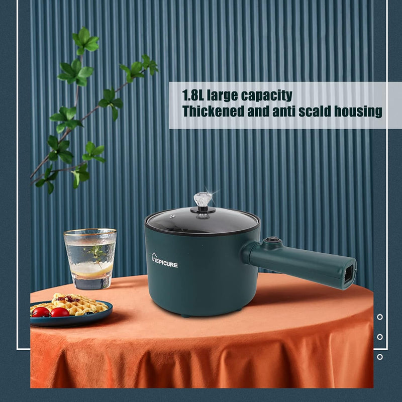 Elektrischer Kochtopf 1.8L Nonstick Food Grade 2 Temperaturmodus 6 Funktion Elektroherd mit Langem G