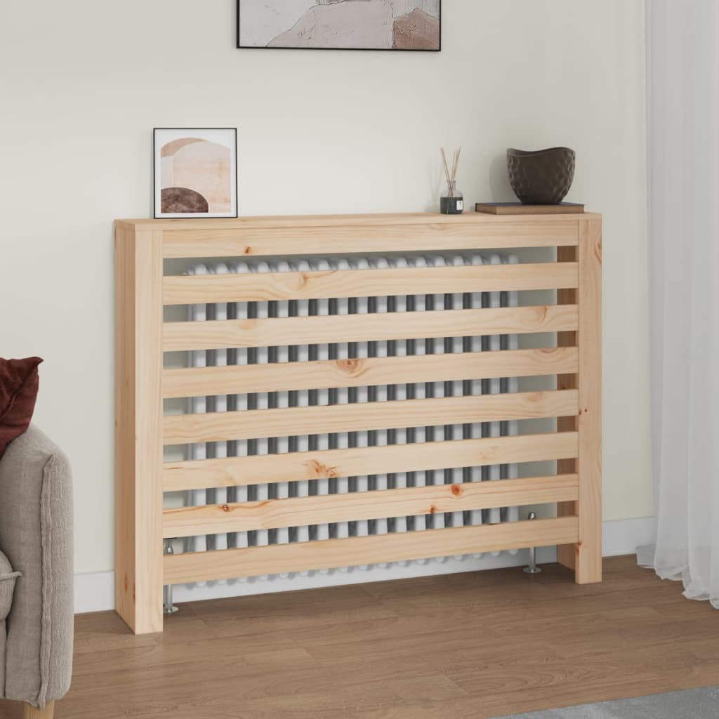 puraday Heizkörperverkleidung 108,5x19x84 cm mit Horizontalen Latten Heizkörper Abdeckung Modernes D