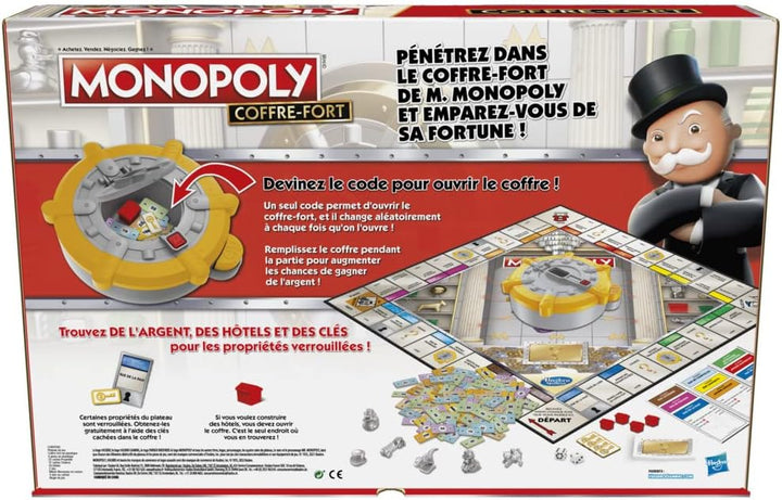Monopoly Safe, Brettspiel für Familie und Kinder, 2 6 Spieler, ab 8 Jahren, inklusive Safe