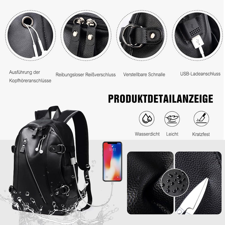 FANDARE Unisex Rucksäcke Schulrucksack Herren Damen Schultasche Junge Mädchen Wasserdicht Schulranze