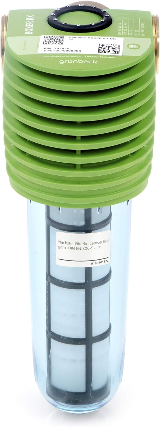 Grünbeck 101835 Feinfilter (Wasserfilter) BOXER KX - DN 25 (1") - zur Filtration von Trinkwasser, in
