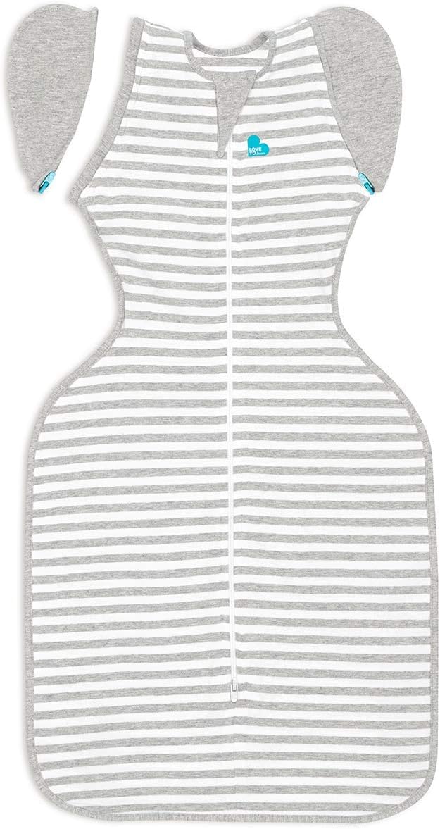 Love To Dream™ Swaddle UP™ Übergangsschlafsack, mittel (6–8,5 kg) – Grau | Eng anliegend, abnehmbare