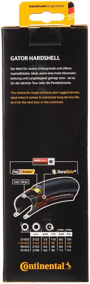 Continental Unisex – Erwachsene Gator Hardshell Fahrradreifen 28" | 700 x 32C Schwarz, 28" | 700 x 3