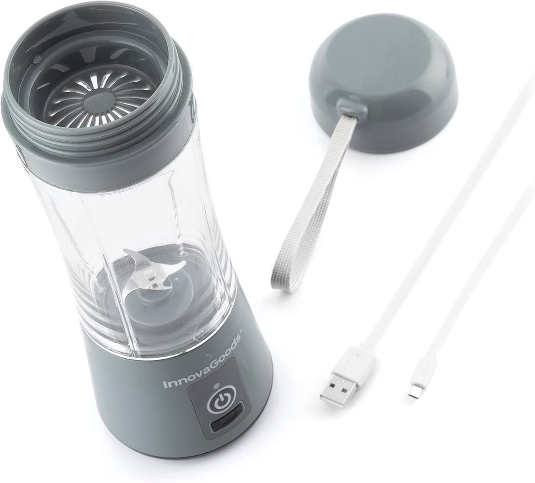 InnovaGoods® Tragbarer Standmixer, Mixer mit 380 ml Fassungsvermögen und 17000 U/min, ideal für Smoo