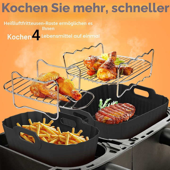 Airfryer Zubehör für Philips Dual Basket Airfryer 3000 Serie,Heissluftfritteuse Zubehör für Philips