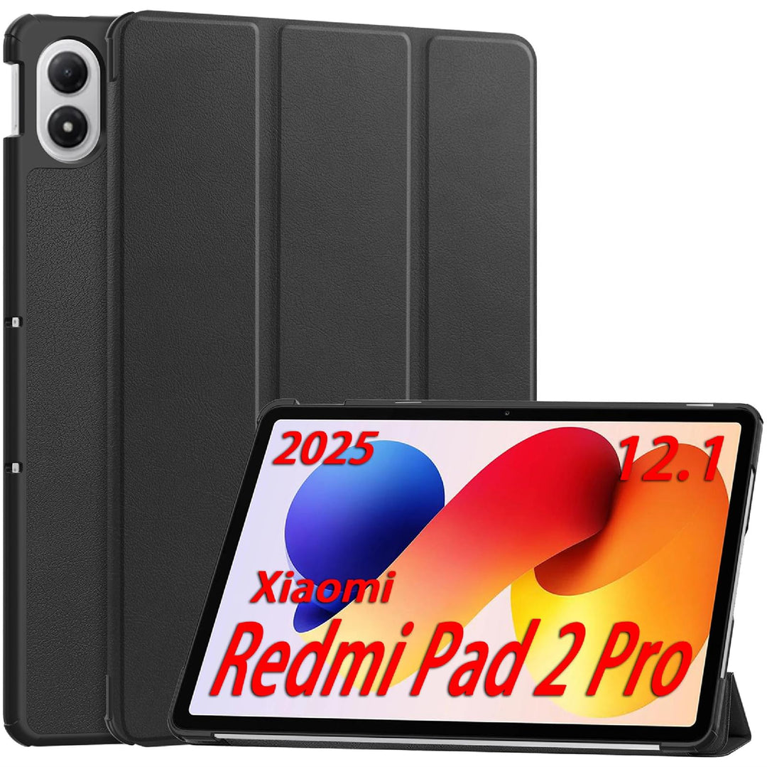 Simpeak Beschermhoesje compatibel met Xiaomi Redmi Pad 2 2025, 11,0 inch, PU-leren hoes compatibel met Xiaomi Redmi Pad 2 2025 11 inch, ultradunne folio-standaard, smart cover (middernachtgroen