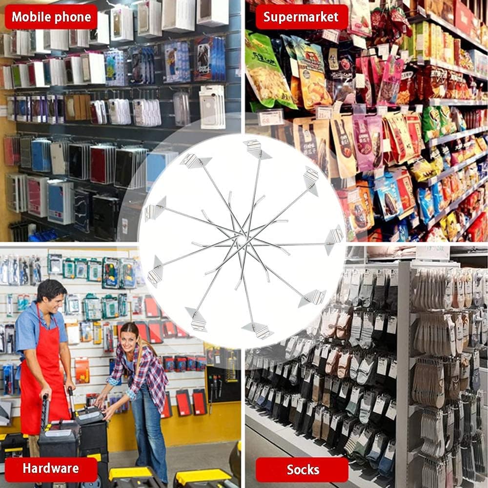 Fdit 25 stücke 15 cm 6 Zoll Slat Wall Panel Haken Wand Produkt Träger Shop Regal Haken MEHRWEG VERPA