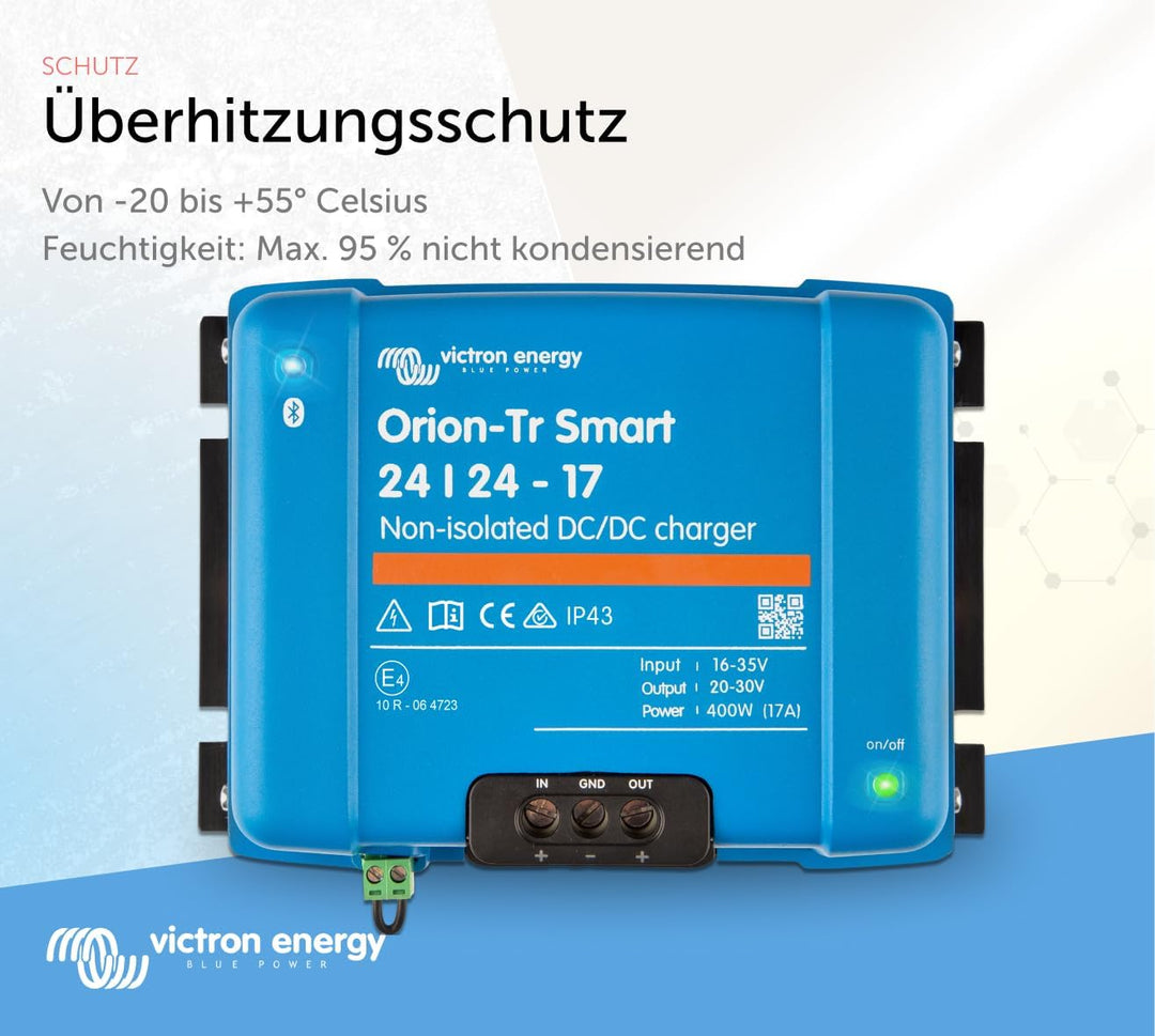 Victron Energy Orion-Tr Smart 24/24-Volt 17 Amp 400-Watt DC-DC Ladebooster, Nicht isoliert (Bluetoot