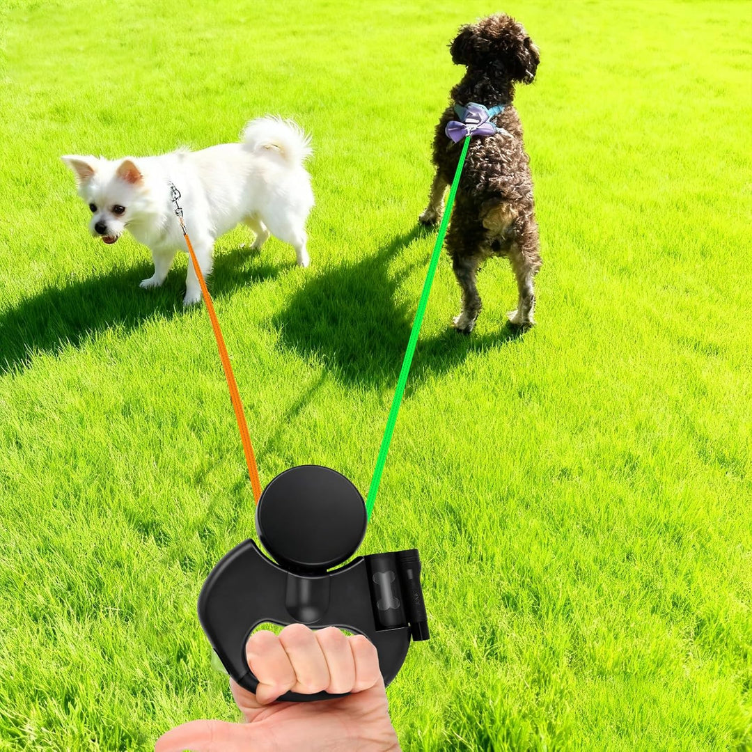 Nimomo Hundeleine, Automatische Leinen Hundeleine Einziehbare Doppel-Hundeleine Dog Lead Pet Leash 1