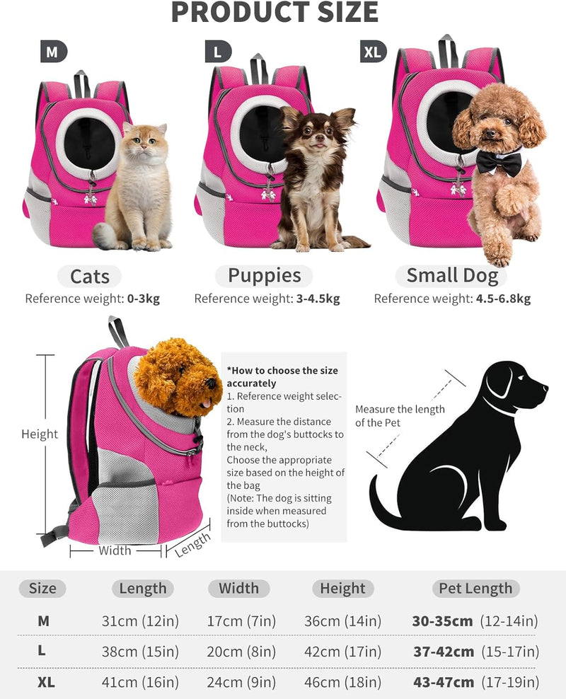 PETCUTE Rucksack für Haustier haustiertragetasche Rucksack Haustier Tasche für Hunde Airline Genehmi