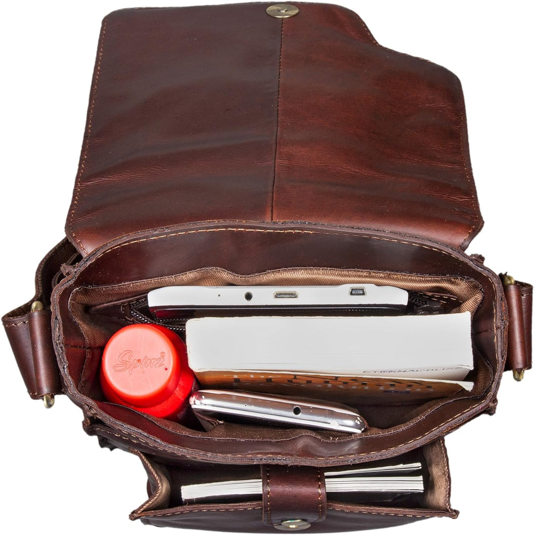 STILORD 'Pete' Umhängetasche Leder klein Männer Schultertasche Vintage Messenger Bag Herren 8,4 Zoll