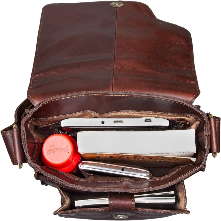STILORD 'Pete' Umhängetasche Leder klein Männer Schultertasche Vintage Messenger Bag Herren 8,4 Zoll