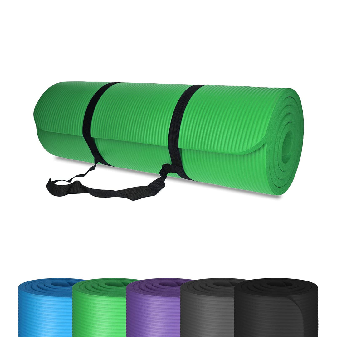 TP Komfort Yoga-Matte inkl. Trage-Gurt, Sport-Matte für Pilates, Gymnastik, Fitness-Workout, pflegel