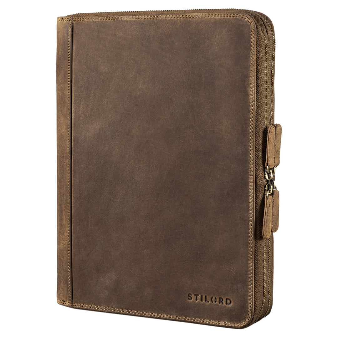 STILORD 'Ferris' Vintage Leder Dokumentenmappe - Perfekt für Arbeit, Büro & Meetings - Konferenzmapp