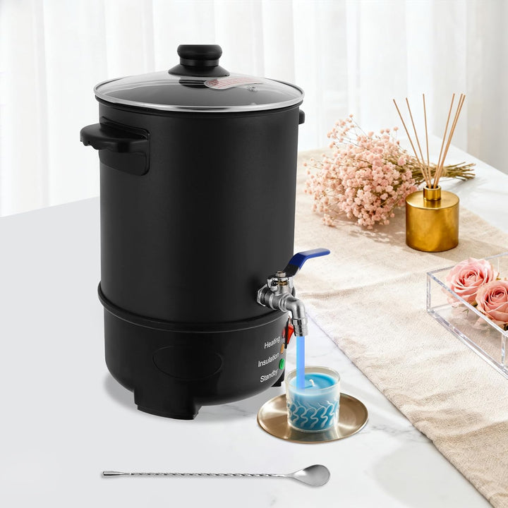 6L Wachsschmelzer, 1000W Elektrischer Wachsschmelzer mit Temperaturregelung, Grosse Wachsschmelztopf