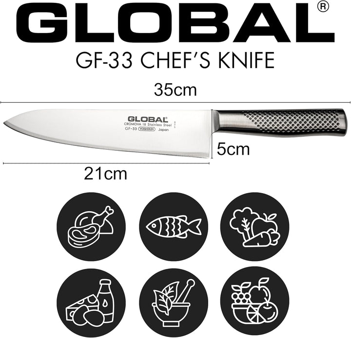 Global GF33 Kochmesser, 21 cm (GF-33)