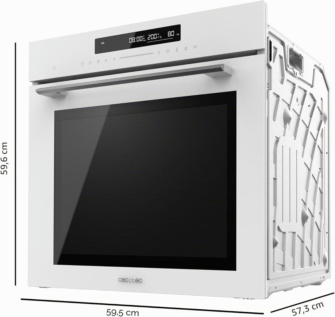Cecotec Backofen 60 cm Bolero Hexa SM406000 Glass White A+. 2900 W, 72 l, 12 Funktionen mit Steak Ma