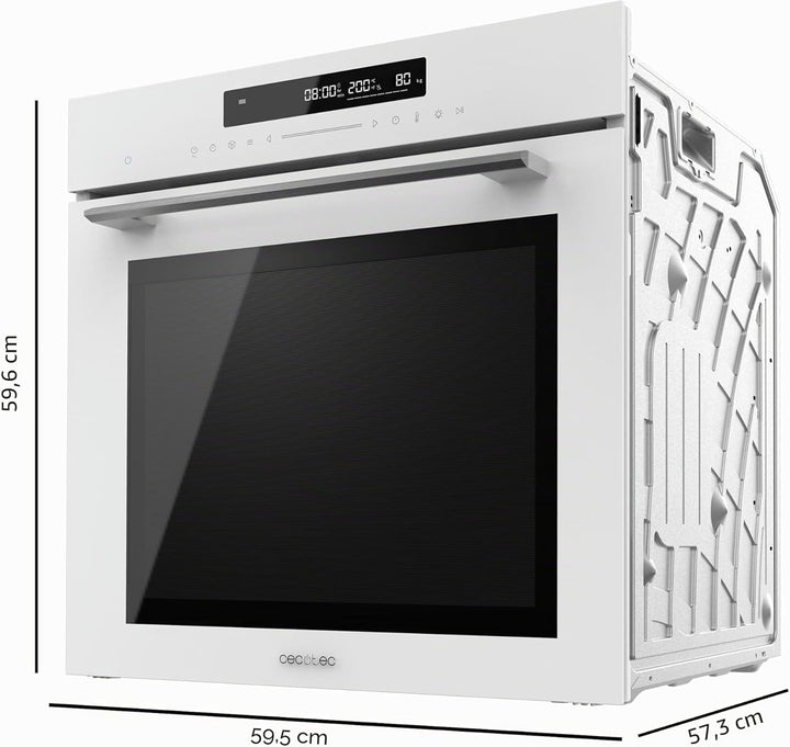 Cecotec Backofen 60 cm Bolero Hexa SM406000 Glass White A+. 2900 W, 72 l, 12 Funktionen mit Steak Ma