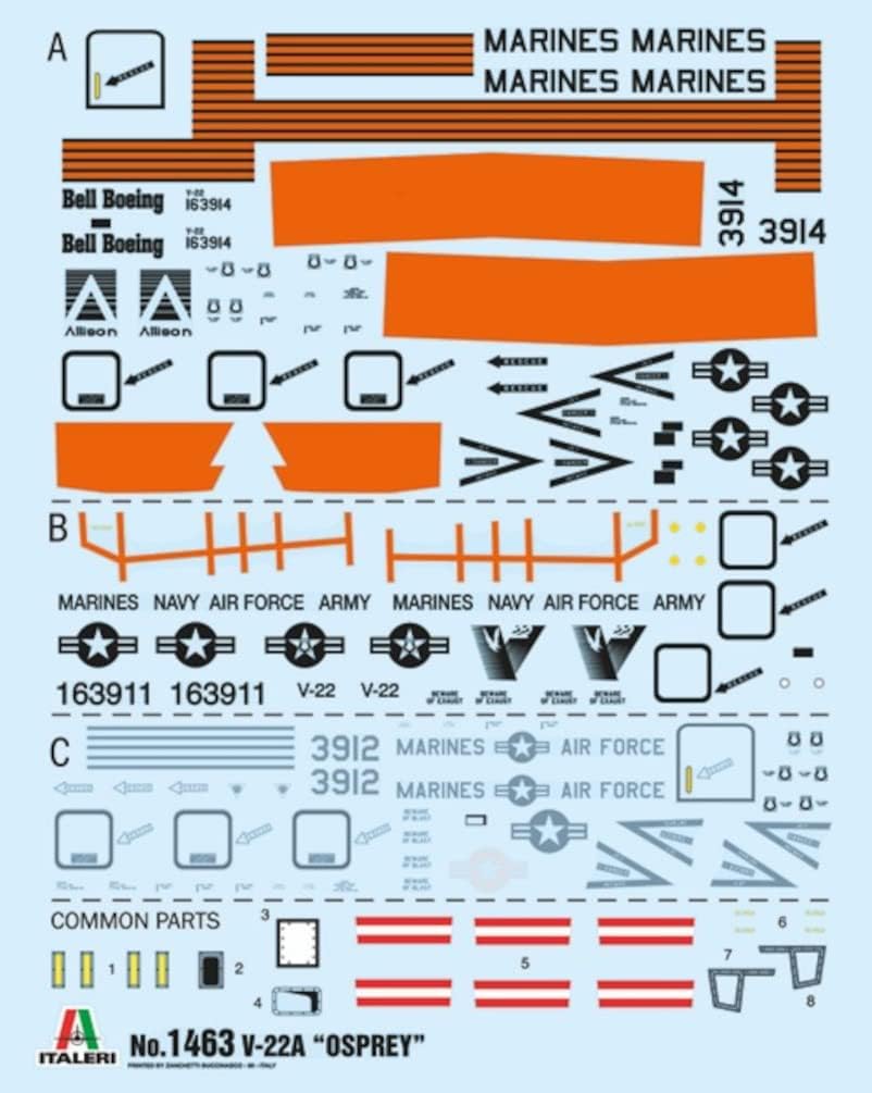 Italeri Boeing 1463 1:72 V-22 Osprey Tilt Rotor-Bausatz, Standmodellbau, Basteln, Hobby, Kleben, Pla