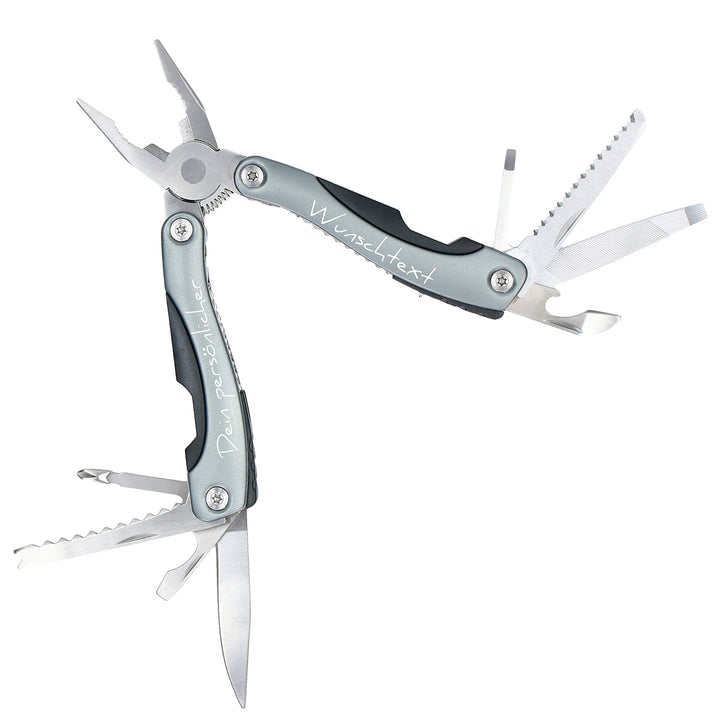 Personalisiertes Multifunktions-Taschenmesser - 8in1 Edelstahl Multitool Multitool grau, Multitool g