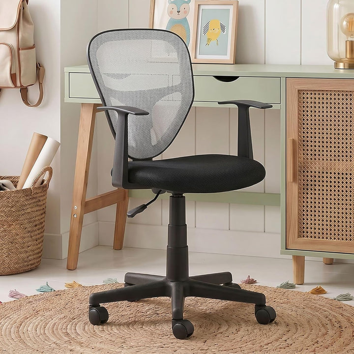 CARO-Möbel Kinderdrehstuhl Studio - Ergonomischer Schreibtischstuhl mit Armlehnen, Verstellbar, Schw