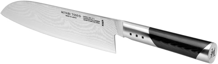 MIYABI 7000D Santokumesser, Klingenlänge: 18 cm, Grosses Klingenblatt, Rostfreier Spezialstahl/Micar