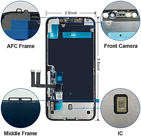 EFaith für iPhone 11 Display Ersatz Bildschirm 6.1 Zoll LCD Full HD 3D Touch Screen Digitizer Rahmen