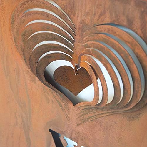 K&L Wall Art Antike Edelrost Gartenstecker Willkommen Roststecker Feng Shui Gartenstele Herz Rost De