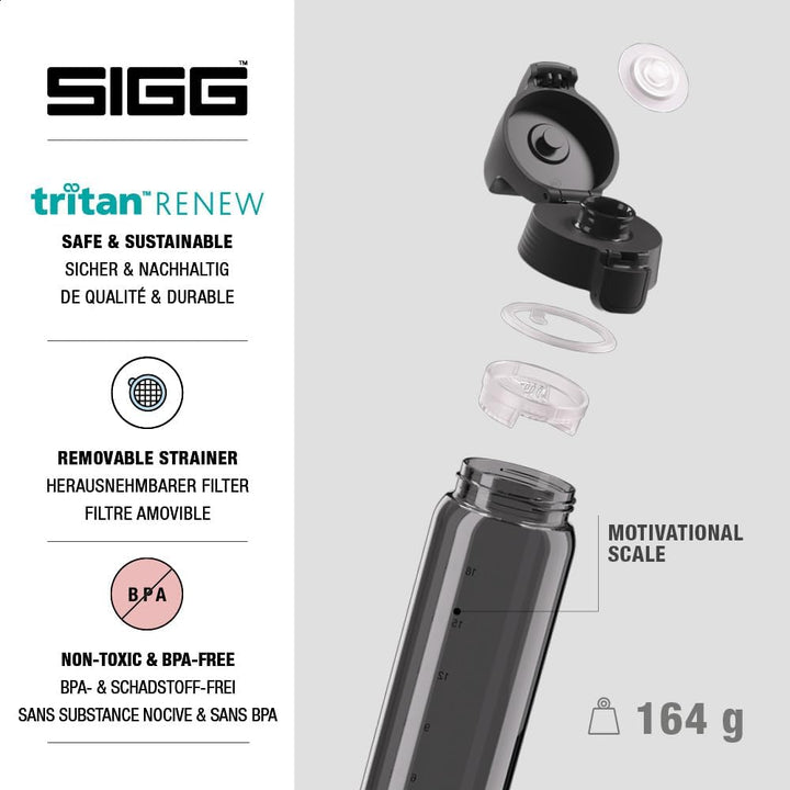 SIGG - Tritan Trinkflasche - Total Color ONE ONE - Für Kohlensäurehaltige Getränke Geeignet - Spülma
