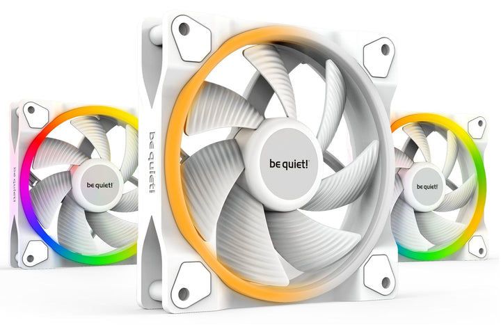 be quiet! Light Wings White 120mm PWM Triple Pack Gehäuselüfter, weiss, 3er Pack, BL100