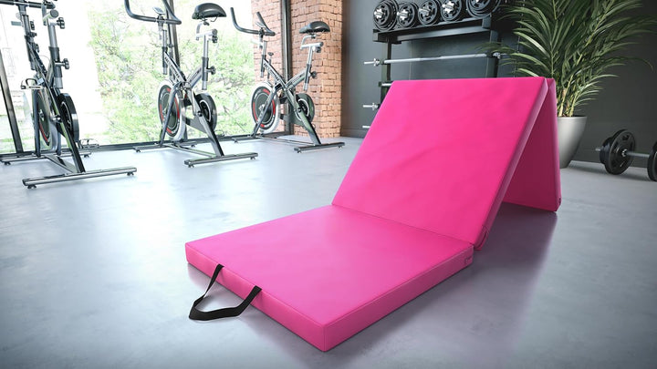 Sportmatte 195 x 80 x 6 cm | Weichbodenmatte klappbar, Gymnastikmatte tragbar, Yogamatte wasserabwei