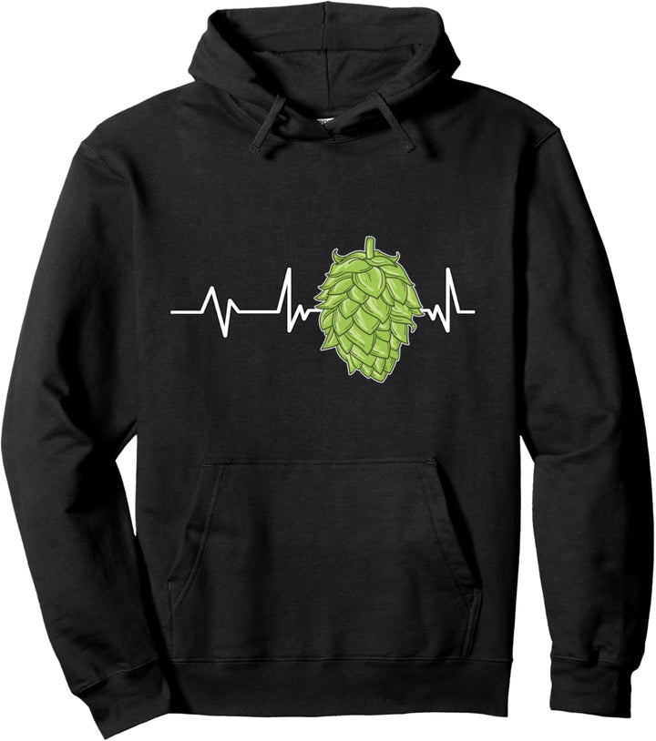 Hopfen Herzschlag Bier Geschenk Hopfen Pullover Hoodie