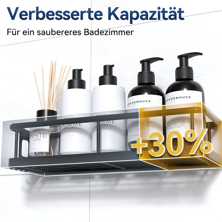 YASONIC Duschablage ohne Bohren Badezimmer Organizer, Badregal Duschregal ohne Bohren, Duschhalterun
