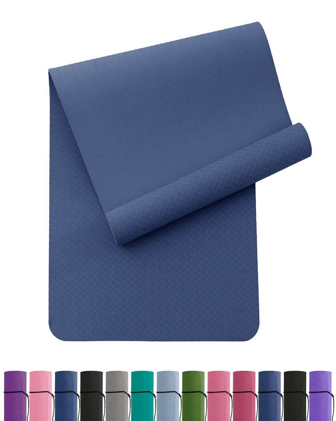 Narwhal Yogamatte Rutschfest Fitnessmatte Umweltfreundliche TPE Sportmatte mit Tragegurt Gymnastikma