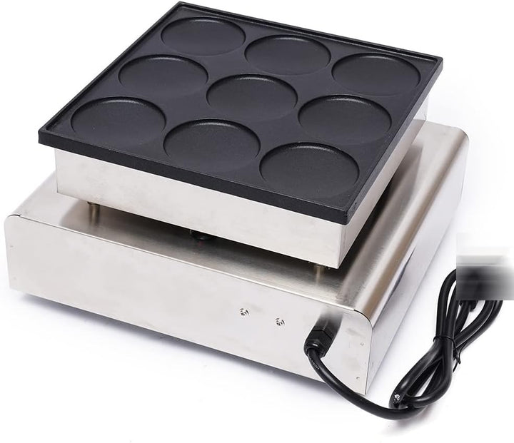 Dutch Pancake Maker, 9pc Dutch Pancake Baker Maker Bügeleisen Maschine 900W Geeignet für Bäckereien,