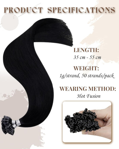 Hetto Bondings Extensions Echthaar Schwarz Keratin Extensions Bonding Echthaar Remy Extensions Echth