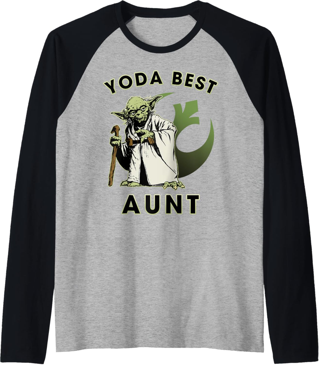 Star Wars Yoda Best Aunt Rebel Logo Raglan
