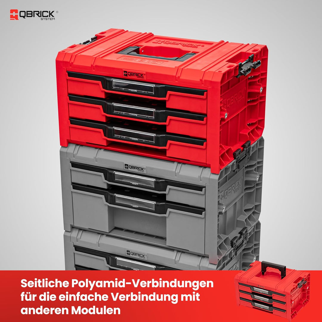 Qbrick System PRO Drawer 3 Toolbox 2.0 Expert RED ULTRA HD