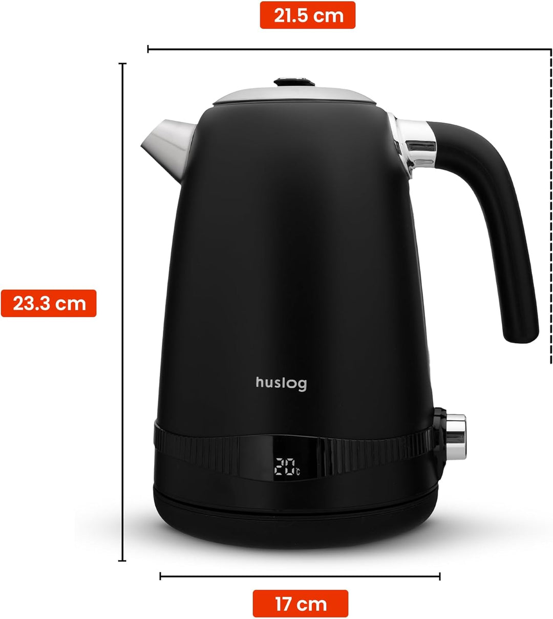 Wasserkocher Retro 1,7L 2200W mit Temperaturregelung, LCD-Display, 7 Temperaturstufen 40-100°C, Cool