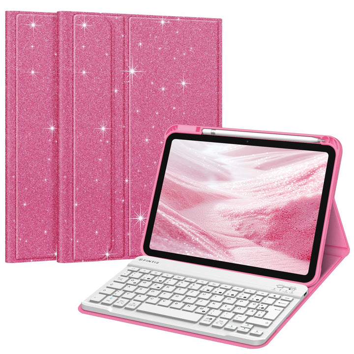 FINTIE Hülle mit Tastatur für iPad (A16) 11/10 Generation (2025/2022, 11/10.9 Zoll), Schutzhülle mit
