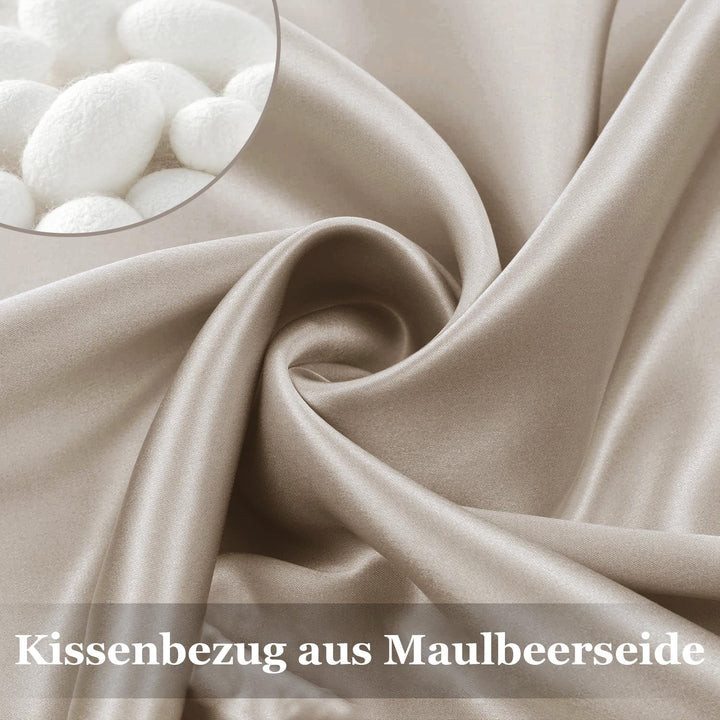 Adubor 100% Seidenkissenbezug 80x80 cm für Haar und Haut, Beide Seiten Natürliche Kissenbezug Seide,