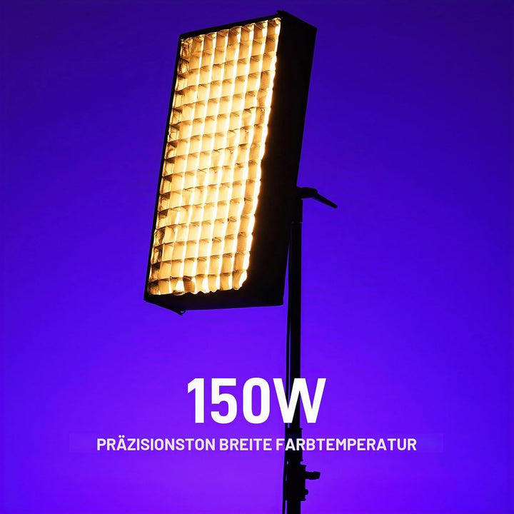 GVM ZipTile Z150B Bi-Color Flexibles LED-Videolicht 2700K–6800K, 150W Panellicht 15500 Lux/m, 12 Lic