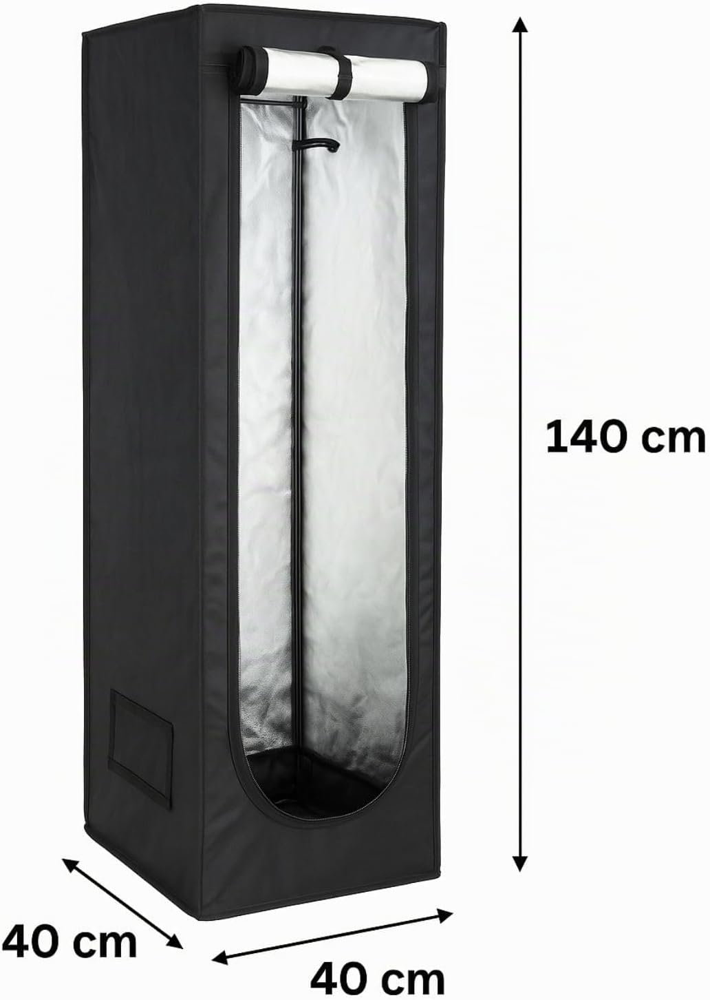 Weedness Grow Box Komplett Set LED 65 Watt Basic 40x40x140 cm - Zuchtzelt Growschrank Growzelt Anbau