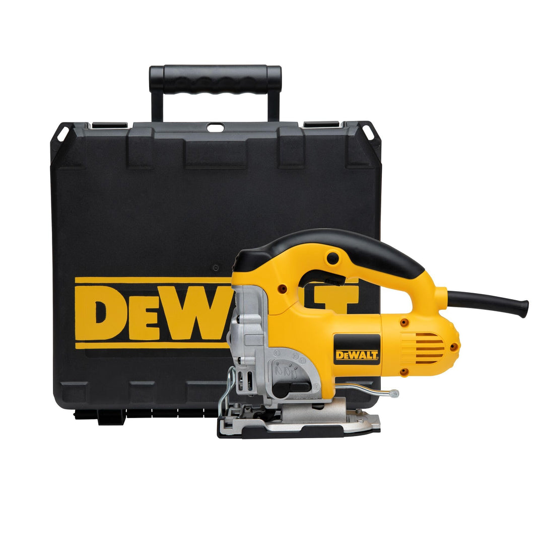 Dewalt DW331K-QS DW331K-QS-Sierra de Calar 701W empuñadura cerrada, 701 W, 230 V, Gelb, Others Stich