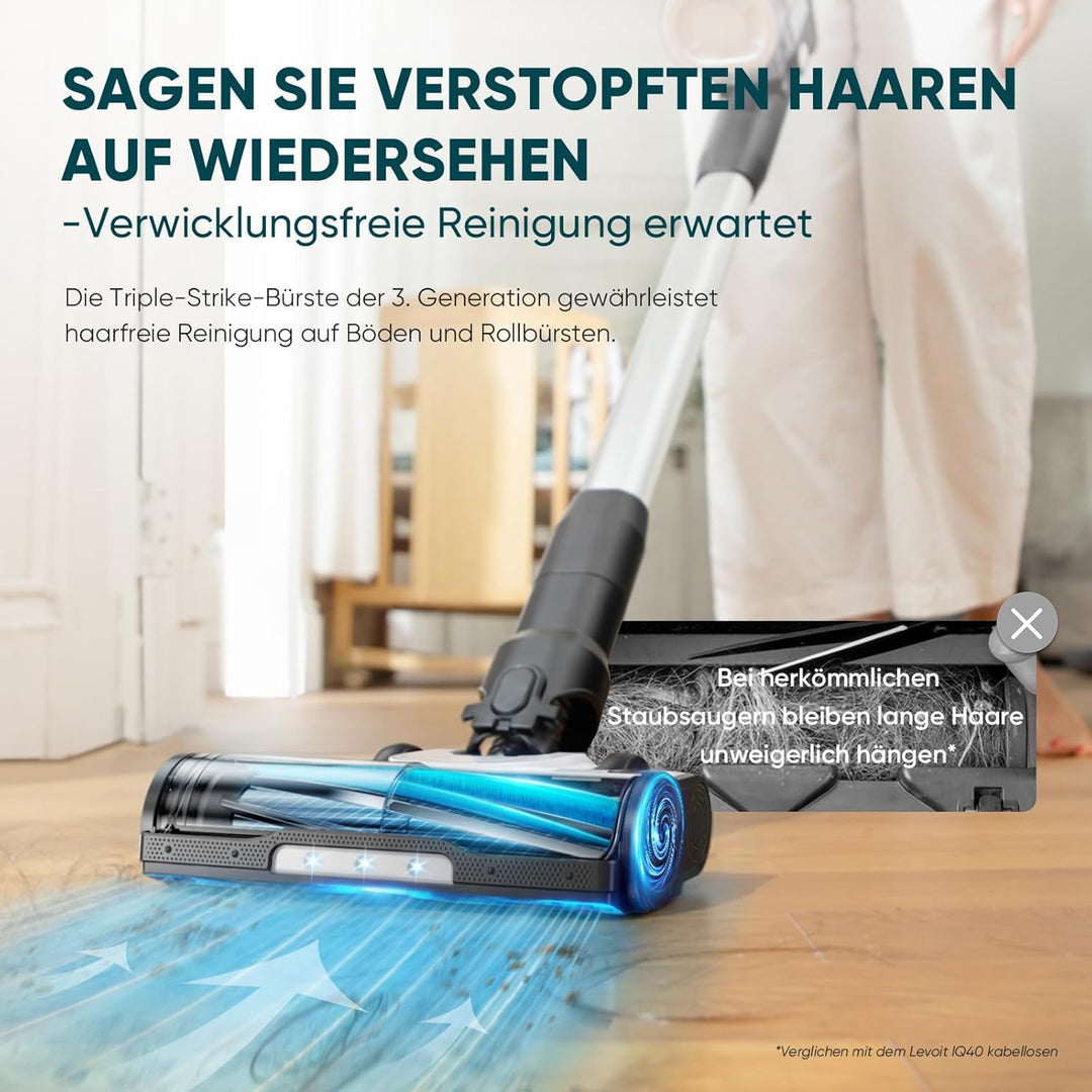 Levoit - 60 Tage Handsfreier Reinigungsstation – Akku Staubsauger - Bis zu 150㎡ Reichweite - 99,99 %